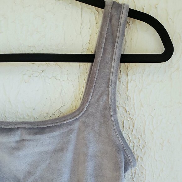 Old Navy Velour Pajama Tank Top, Light Gray, Size M - Picture 2 of 8